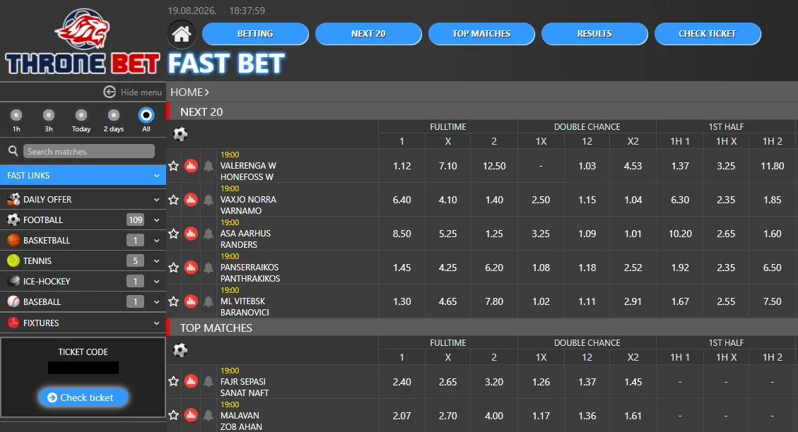 Fastbet Thronebet Tanzania site background