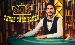 Three Card Poker table by Evolution